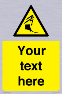 Custom warning kite flying near powerlines